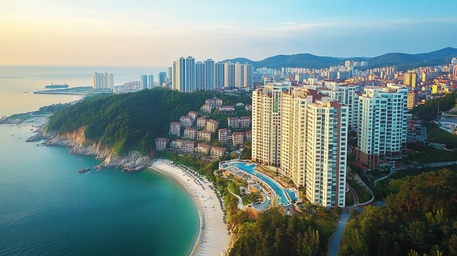 Korean city background